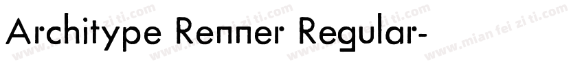 Architype Renner Regular字体转换
